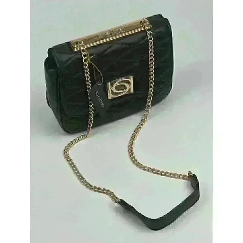NEW! Bebe Women's Abigail Smooth Flap Shoulder Bag NWT $89 - Picture 3 of 5